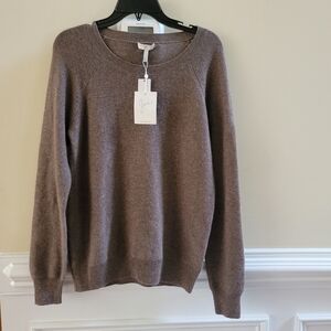Joie Belicia Cashmere Sweater Size Medium Light Heather Smoky Topaz NWT